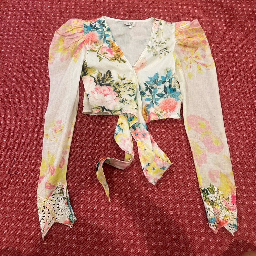 Floral Wrap Top